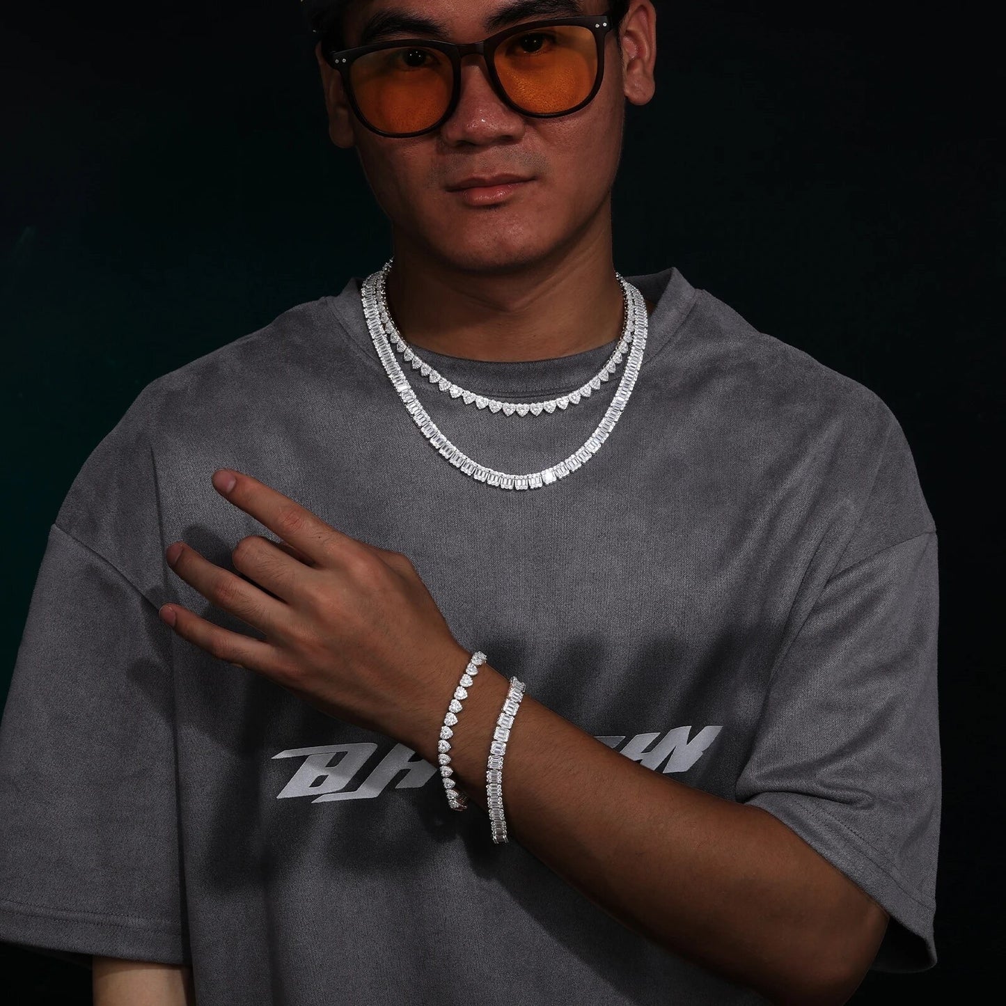 Baguette Bezel Chain/Bracelet
