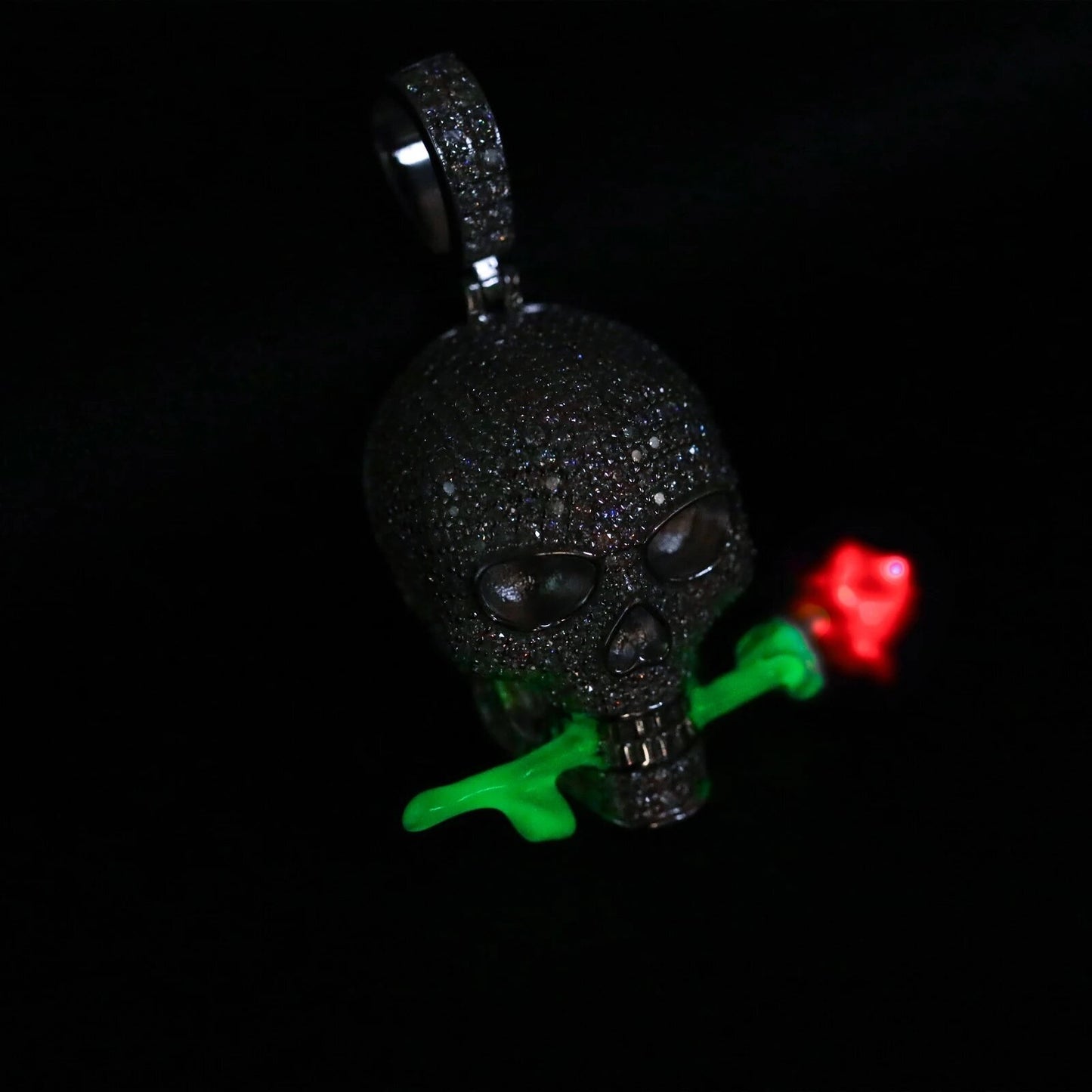 Skull Rose Pendant