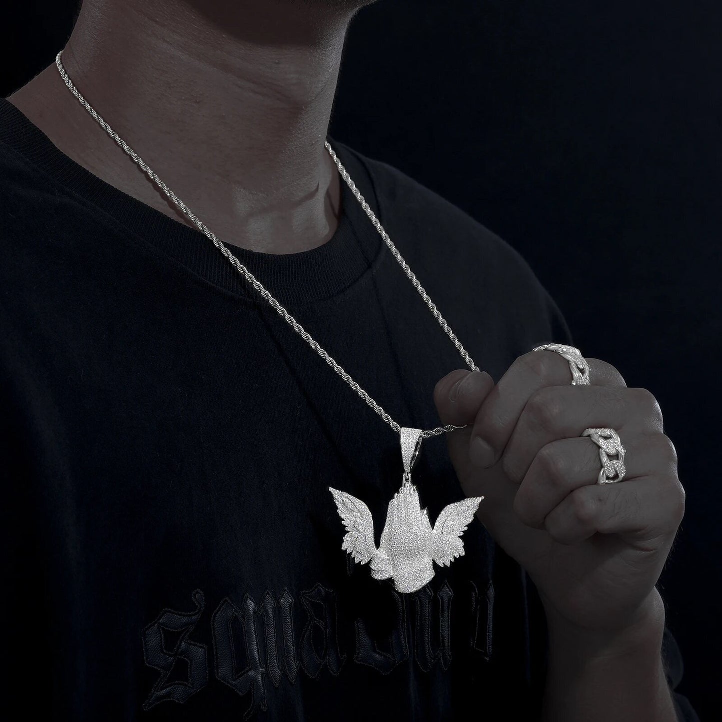 Wing Praying Hands Pendant