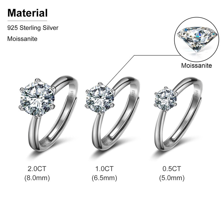 0.5-3.0CT Resizable Ring