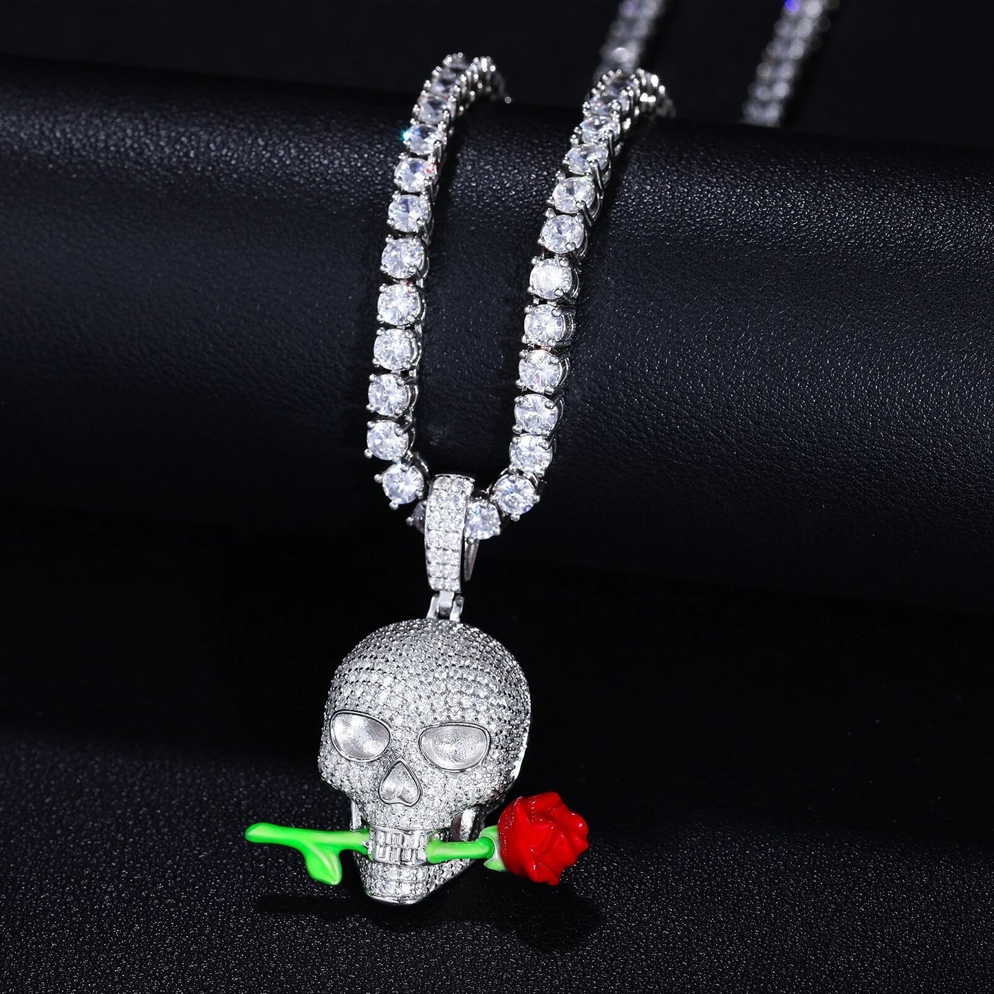 Skull Rose Pendant