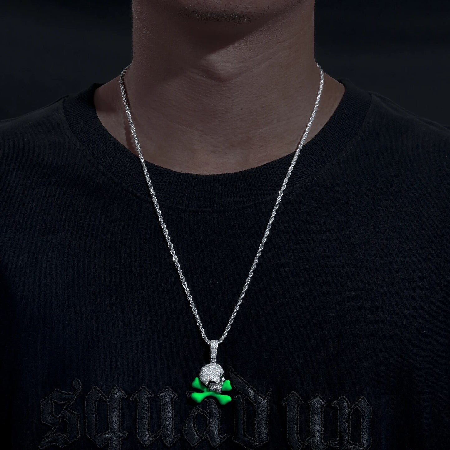 Glow Cross Bone Pendant