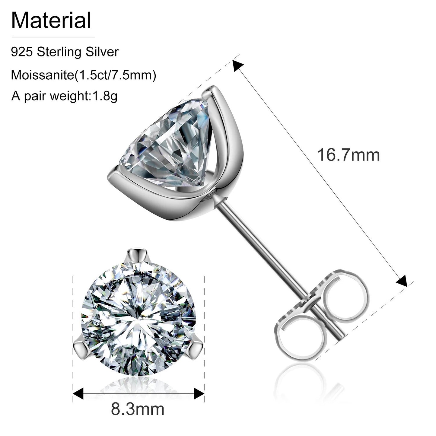 1.5 Carat Earring