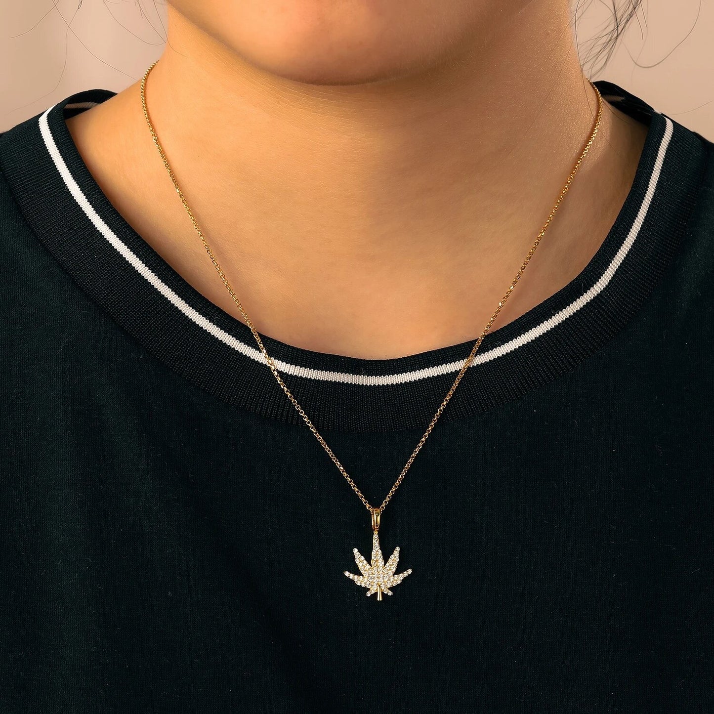 MJ Leaf Pendant