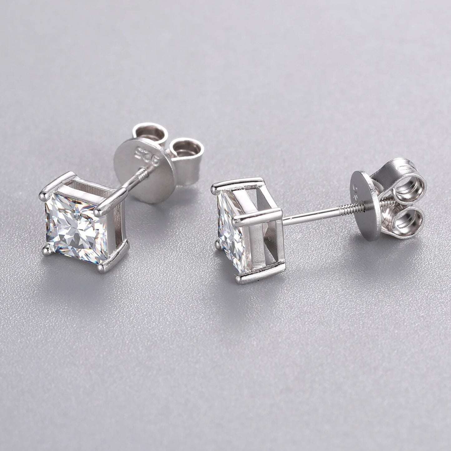 0.5-1CT Square Earrings