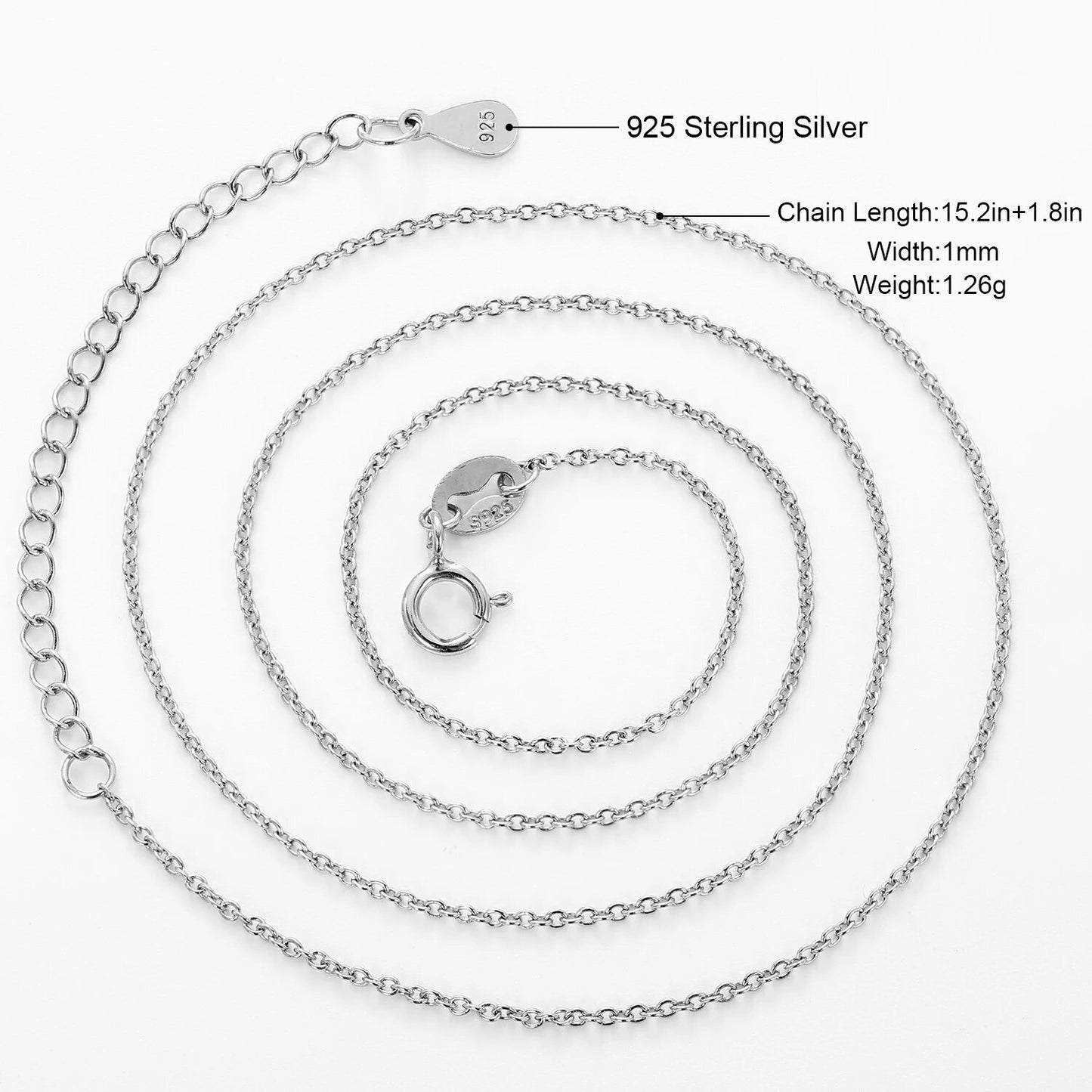 1mm Silver Chain