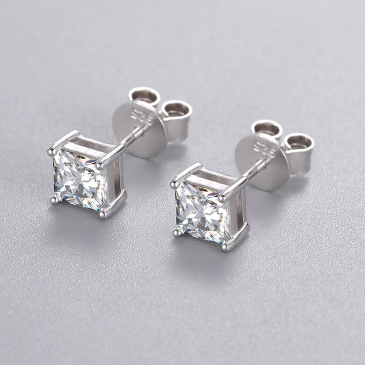 0.5-1CT Square Earrings