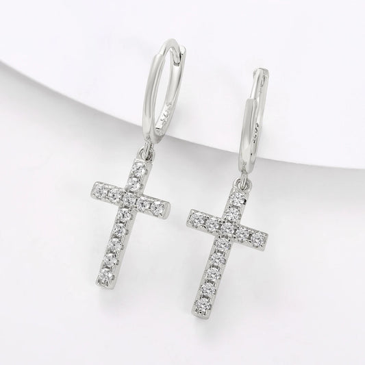 Hanging Cross Earrings