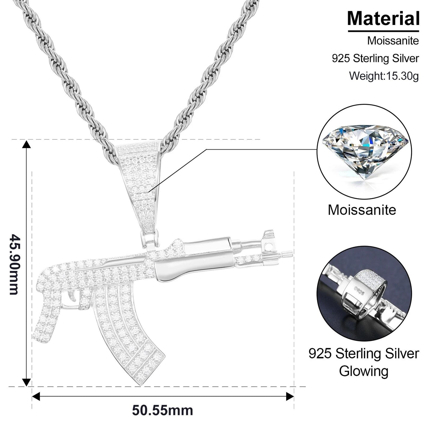 Submachine Gun Pendant