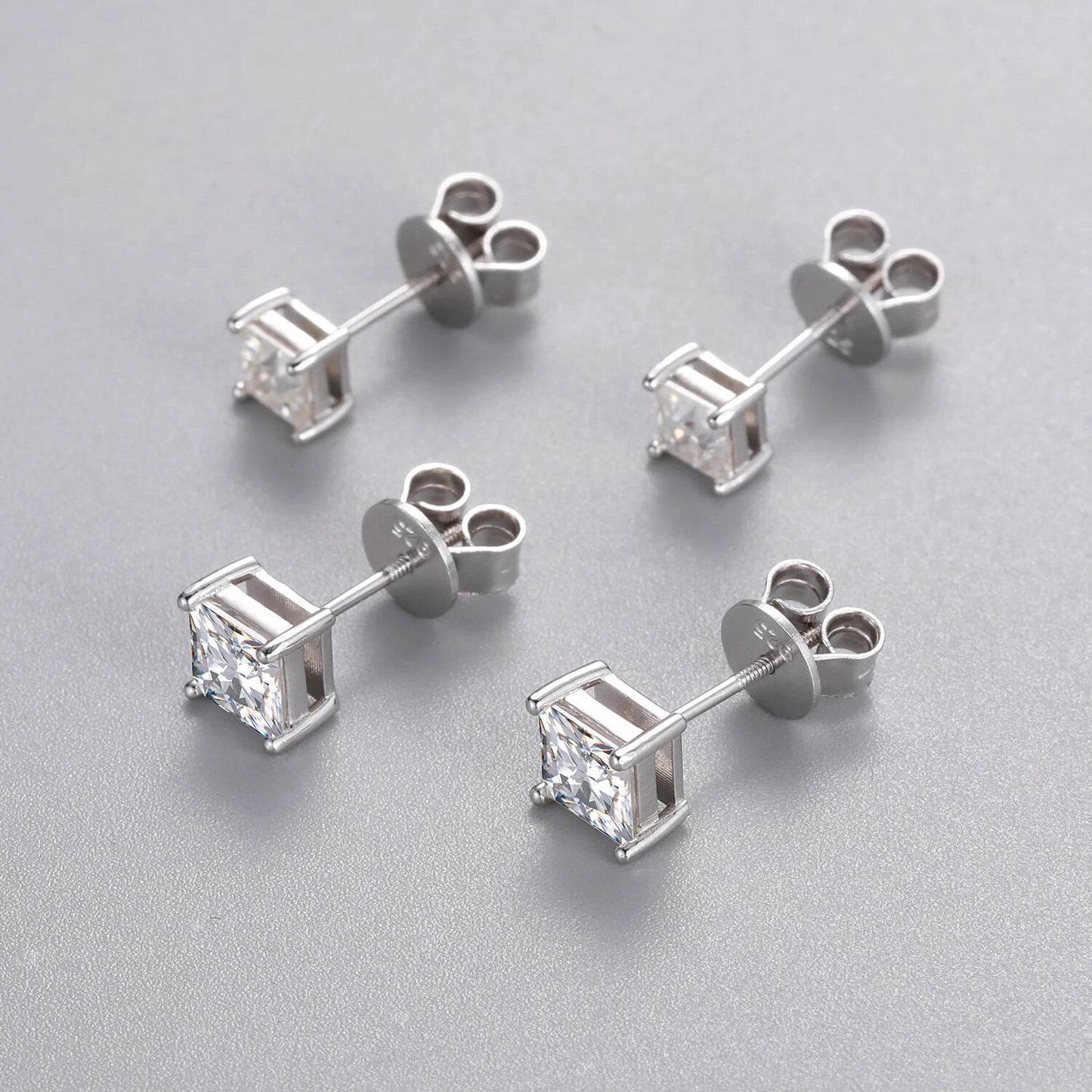 0.5-1CT Square Earrings