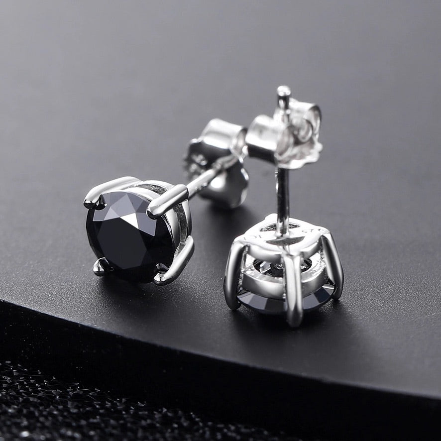 0.5-2CT Black Diamond Earring