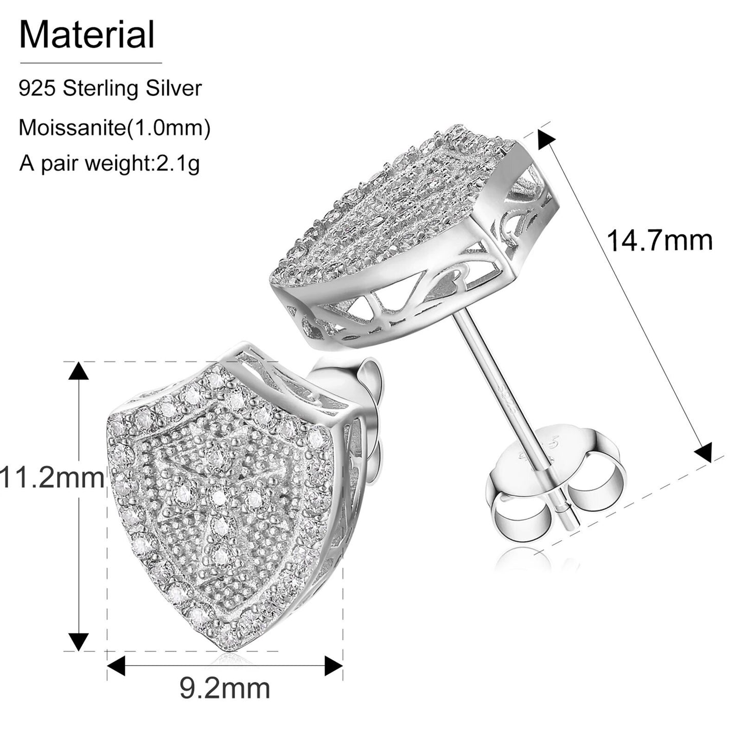 Cross Shield Earring