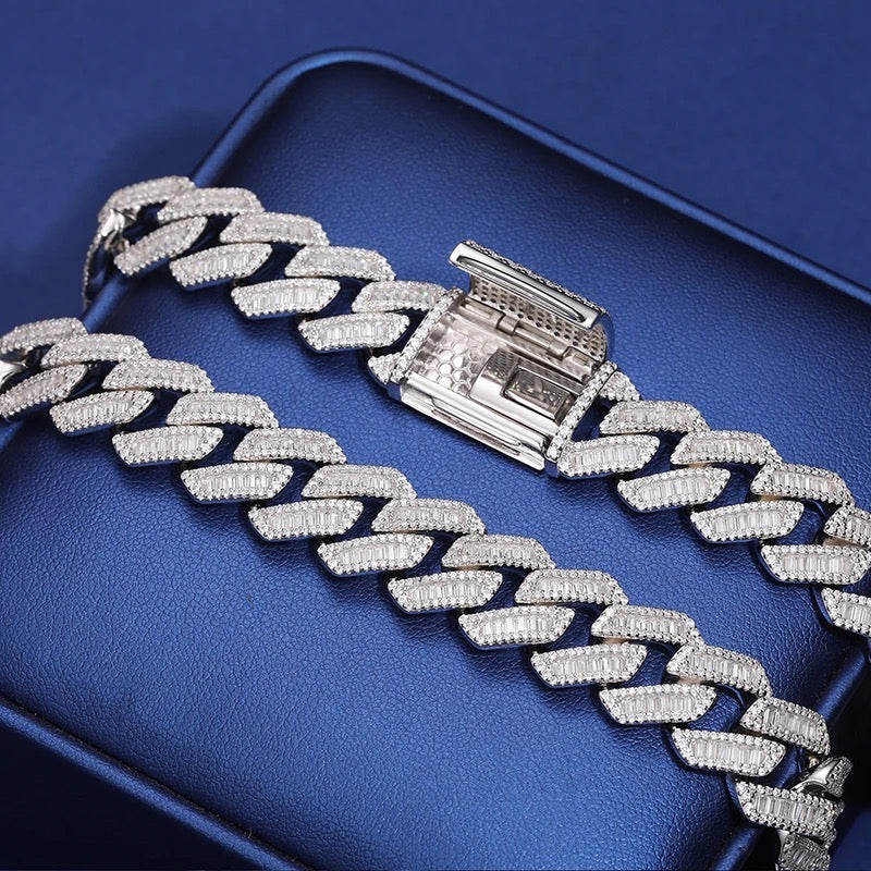 12-22mm Baguette Cuban Chain/Bracelet