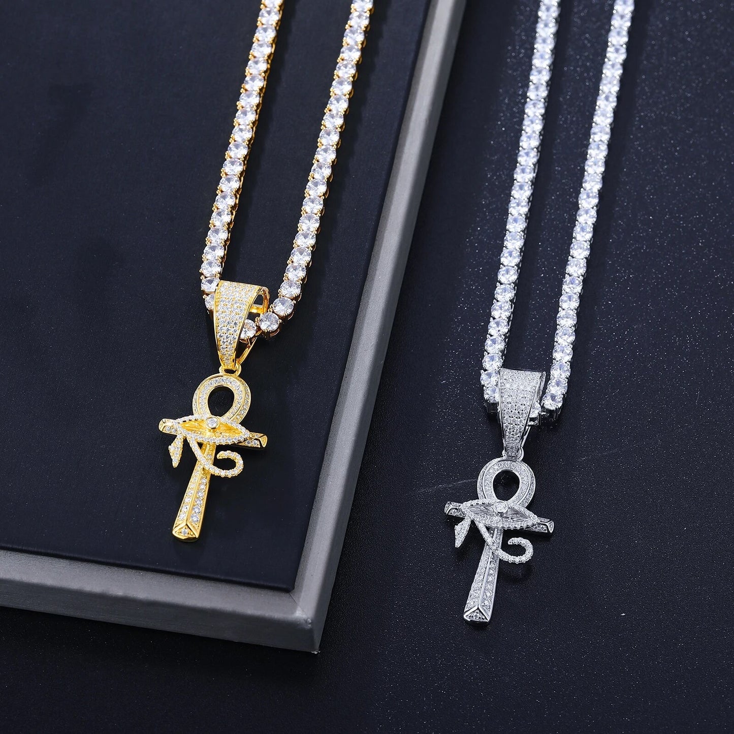 Eye of Horus Ankh Cross Pendant