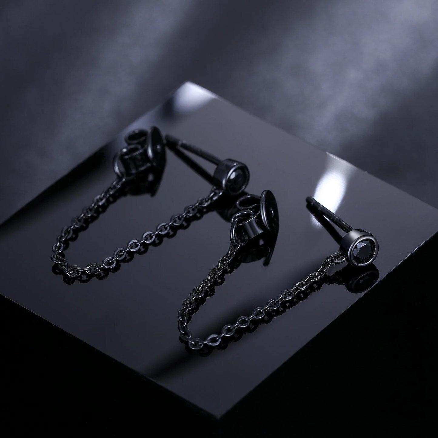 Black Chains Earrings