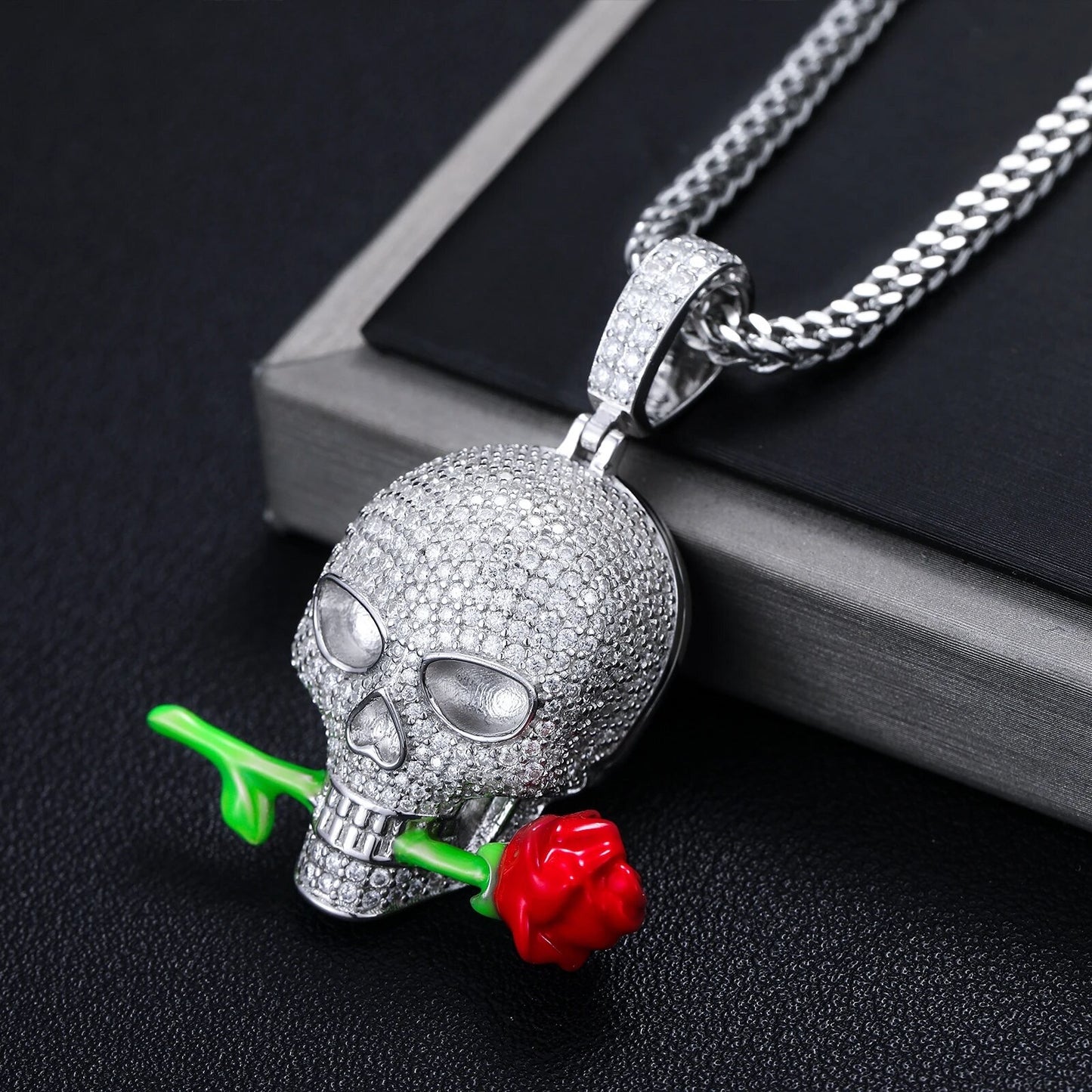 Skull Rose Pendant