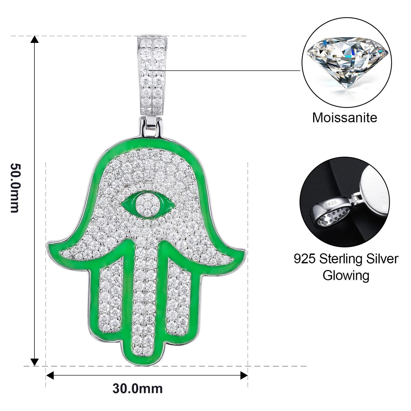 Glow Hamsa Pendant