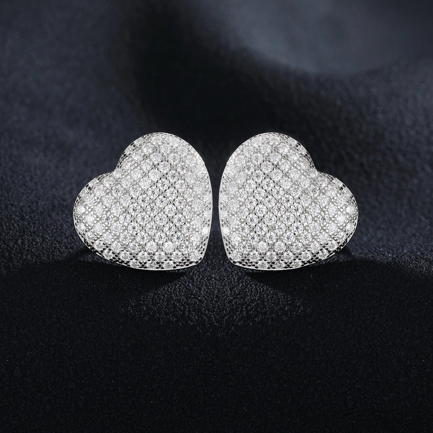 Iced Heart Earrings