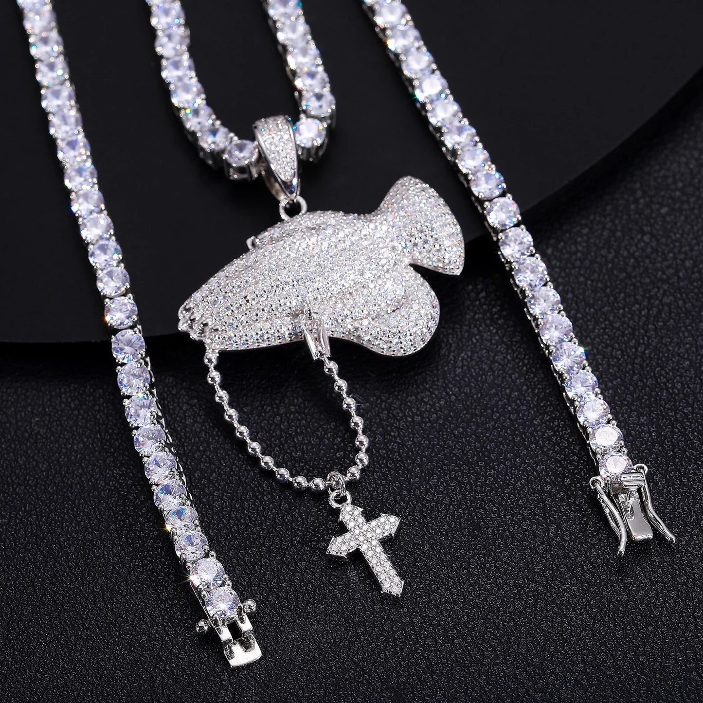 Praying Hand Cross Pendant