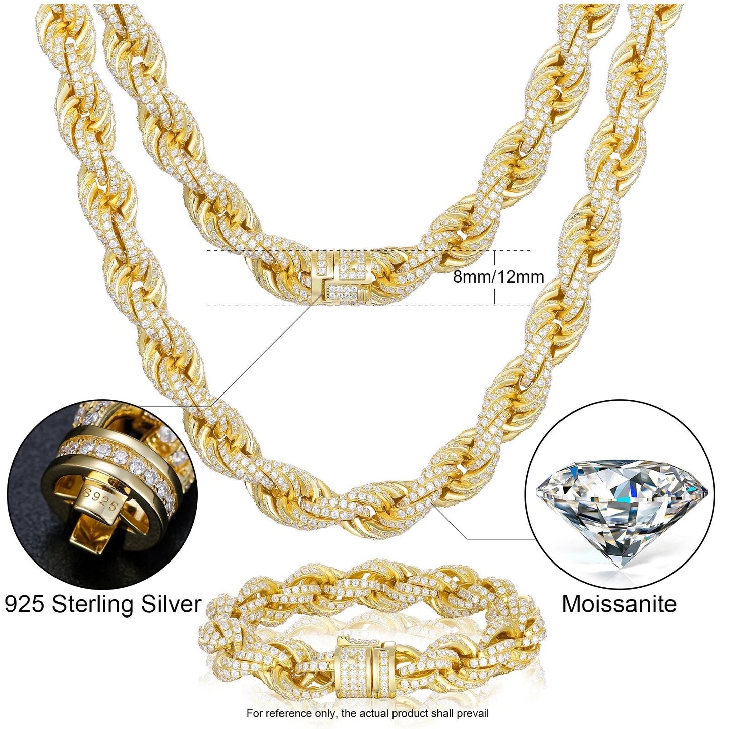 8-12mm Rope Chain/Bracelet