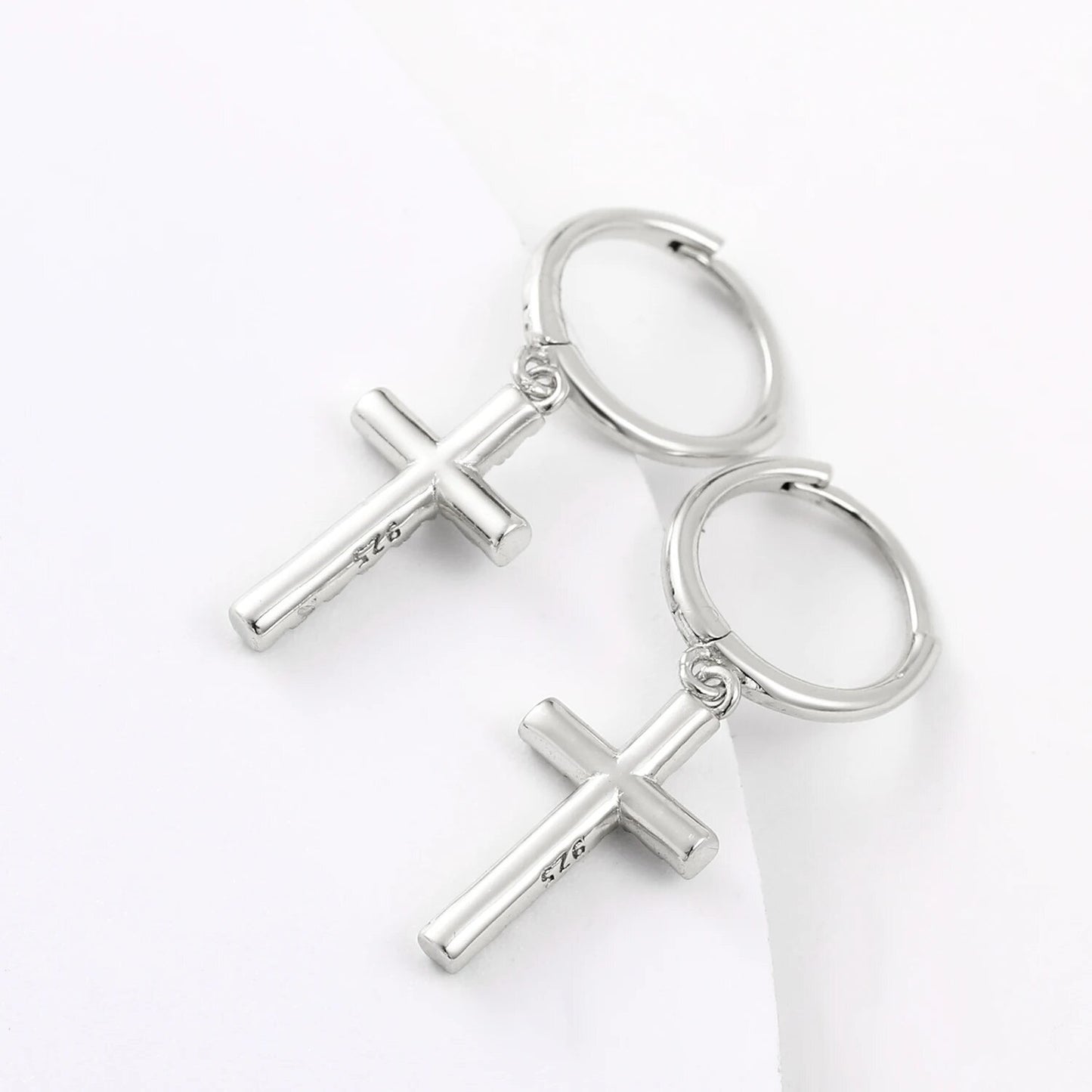 Hanging Cross Earrings