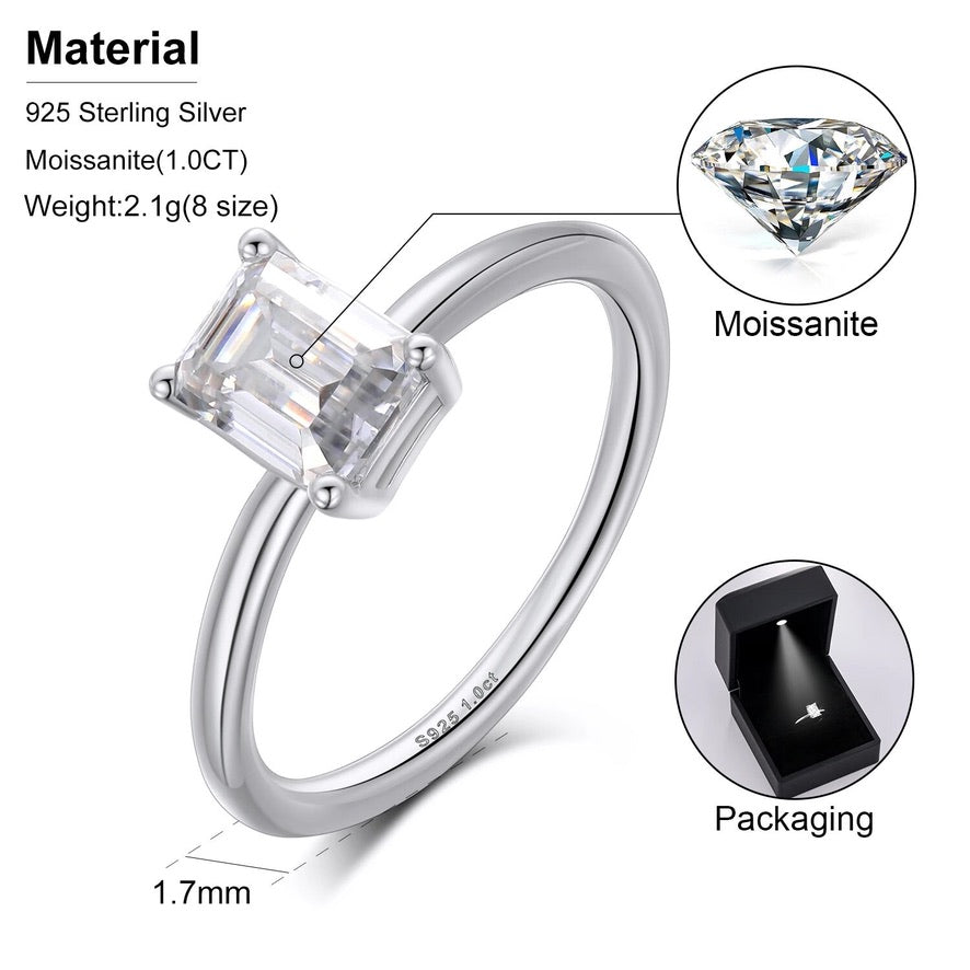 1.0CT Baguette Ring