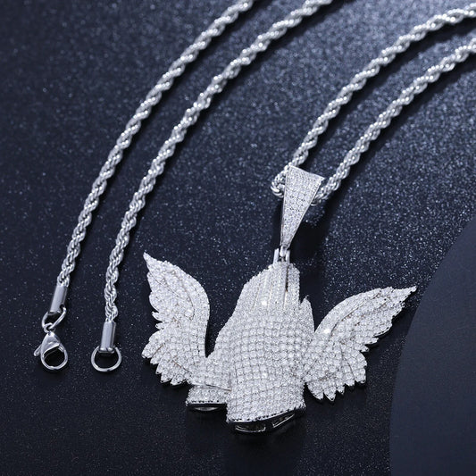 Wing Praying Hands Pendant