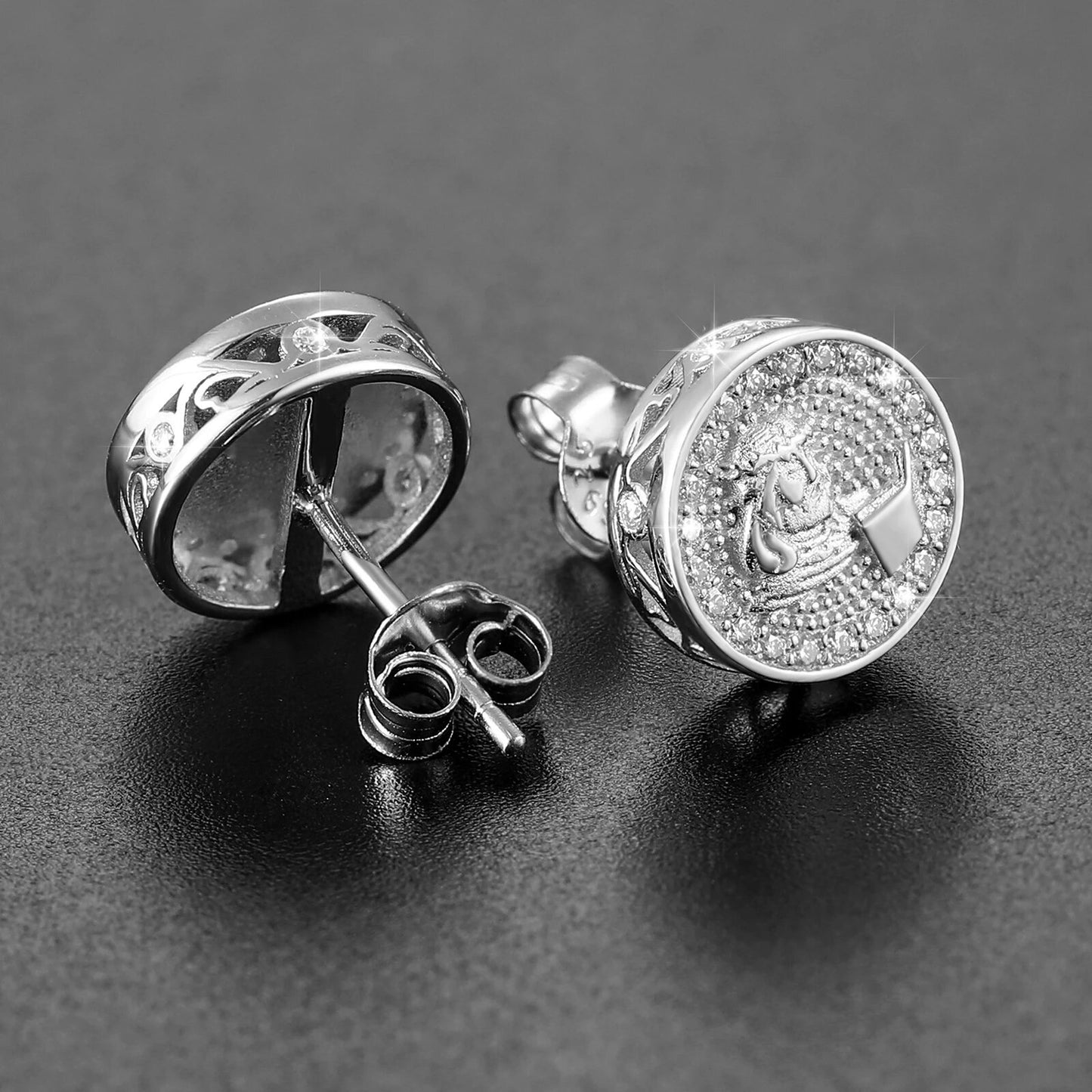 Round Men Earrings