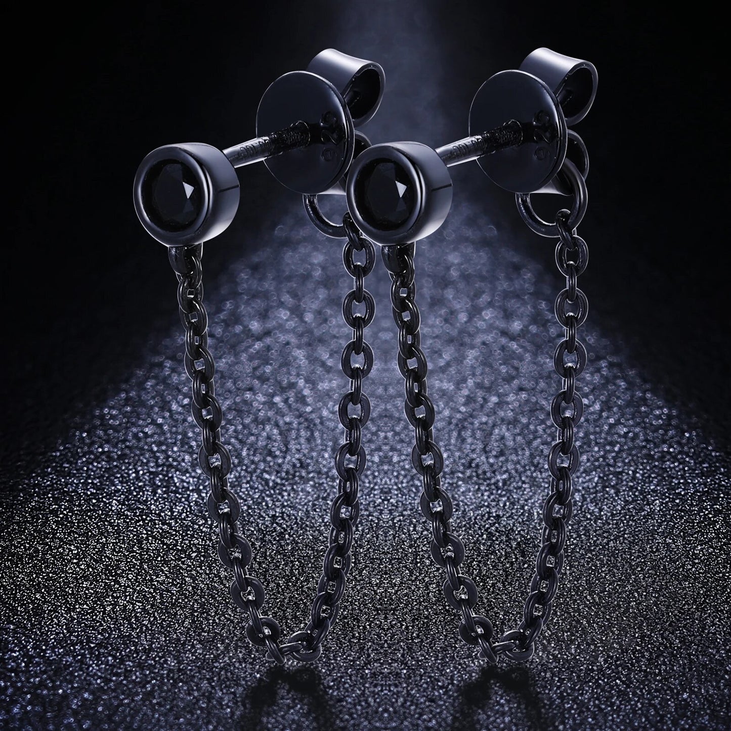 Black Chains Earrings