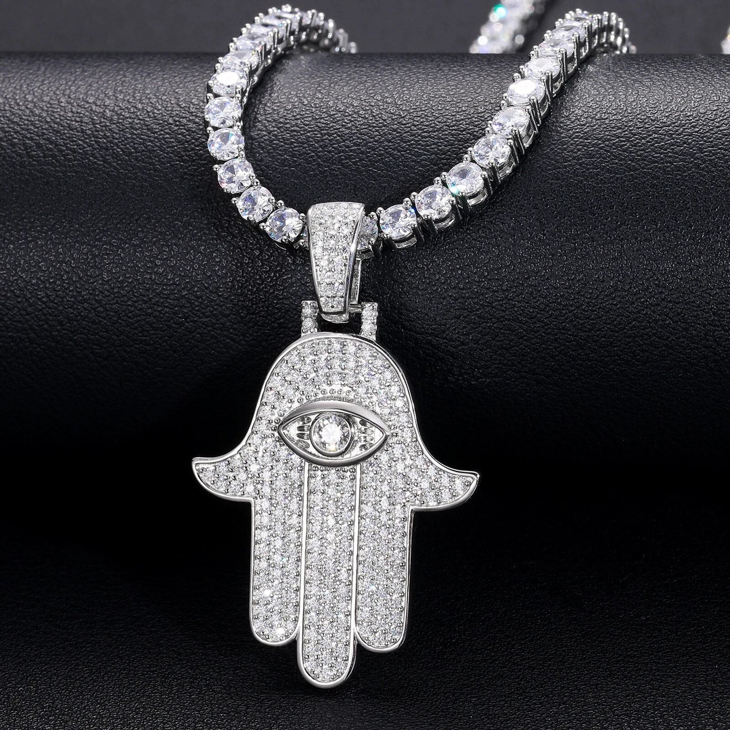 Hamsa Evil Eye Pendant