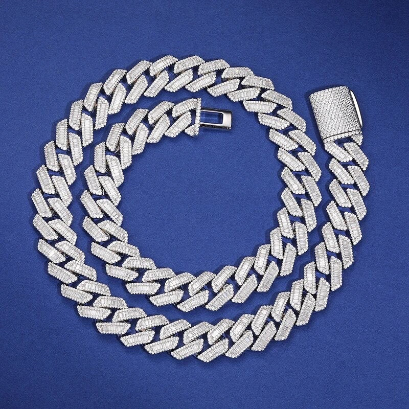 12-22mm Baguette Cuban Chain/Bracelet