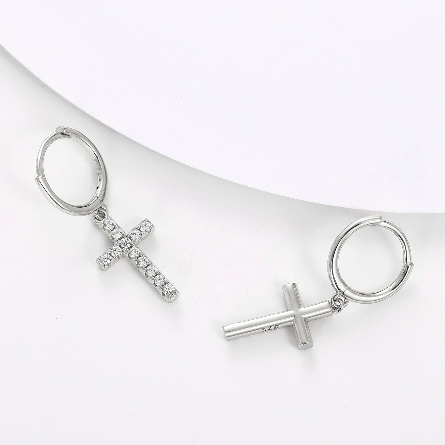 Hanging Cross Earrings